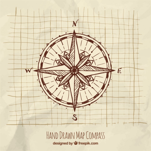 Hand Drawn Compass Vector Free Download 626x626 Hand Drawn Compass Vector Free Download