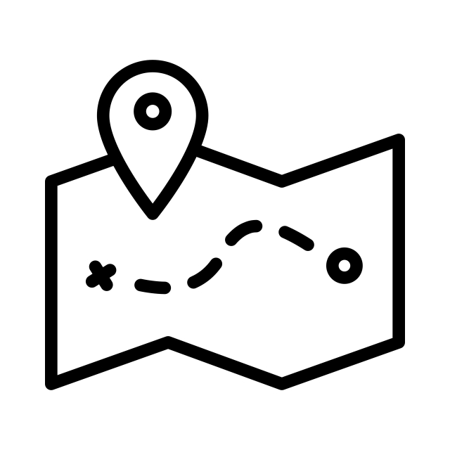 640x640 Map Icon Vector Illustration In Line Style For Any Purpose, Icon