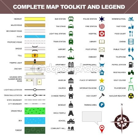 450x450 Map Icon Legend Symbol Sign Toolkit Element Symbology Map