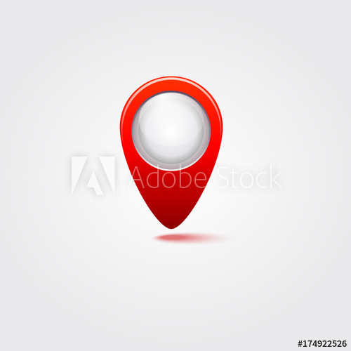 500x500 Red Map Marker Vector Illustration
