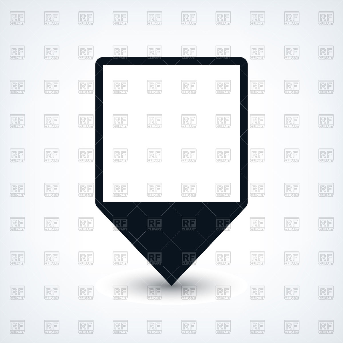 1200x1200 Blank Black Square Map Marker Vector Image Of Signs, Symbols, Maps