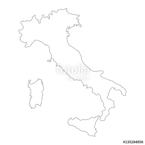 500x500 Outline Vector Italy Map Stock Image And Royalty Free Vector