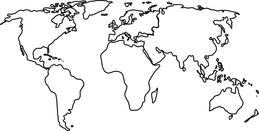 1024x518 World Map Transparent Background Vector Fresh Black Map World