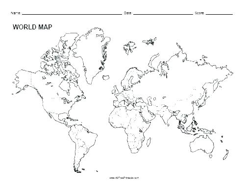 506x390 World Map Printable Outline