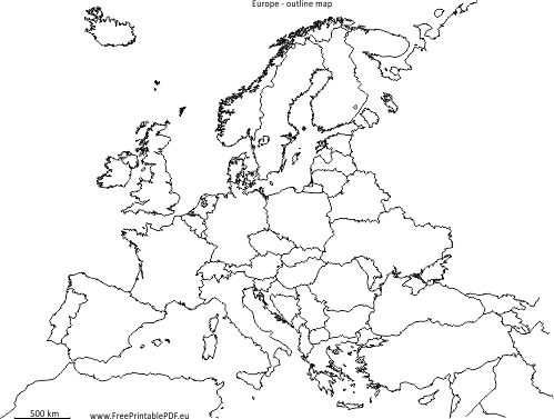 499x377 Europe Map Outline Vector Pdf Free Printable Pdf