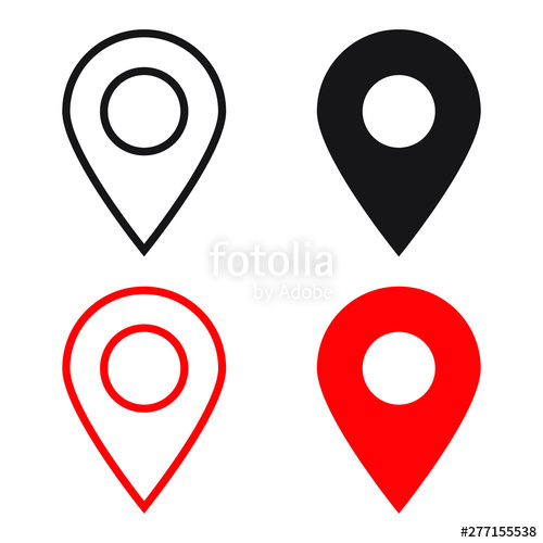 500x500 Red And Black Maps Pin Location Map Icon Location Pin Pn