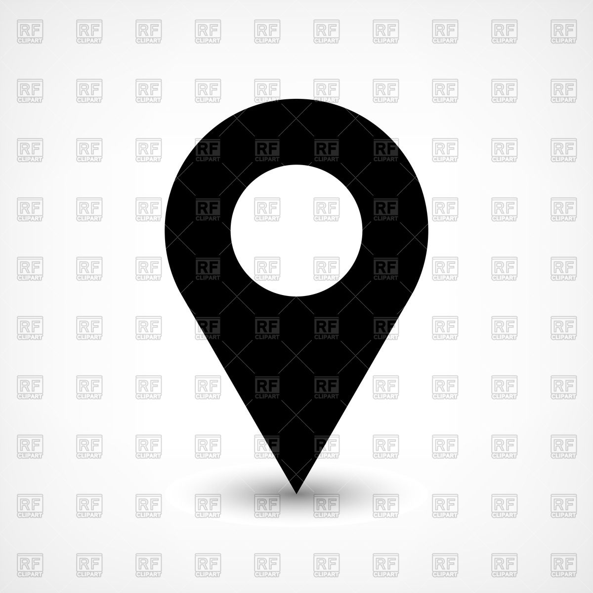 1200x1200 Round Black Map Pn Vector Image Of Icons And Emblems
