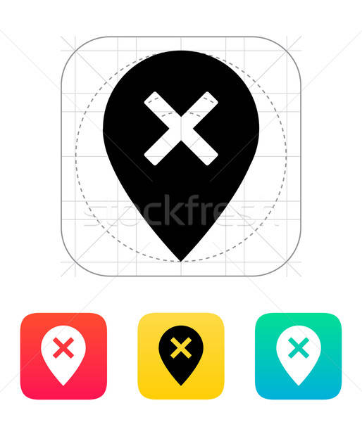 514x600 Delete Map Pn Vector Illustration Vector Icon