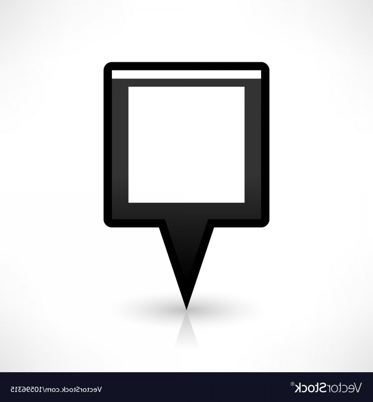 1200x1296 Flat Map Pn Black Location Square Sign Vector Soidergi