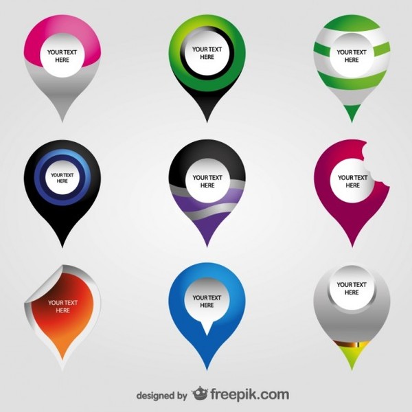 600x600 Navigation Map Pin Collection Free Vector Free Vectors Ui Download