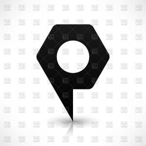 300x300 Round Black Map Pin Vector Clipart Soidergi