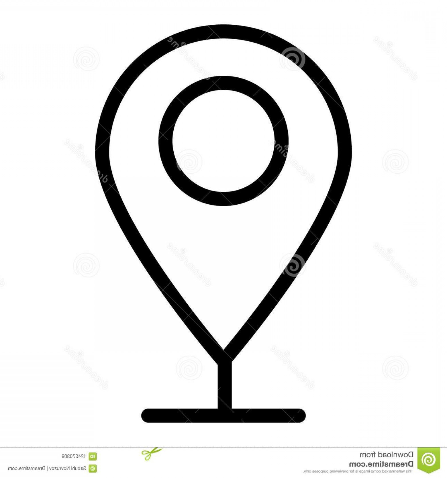 1560x1668 Location Sign Gps Line Icon Pin Vector Illustration Isolated White
