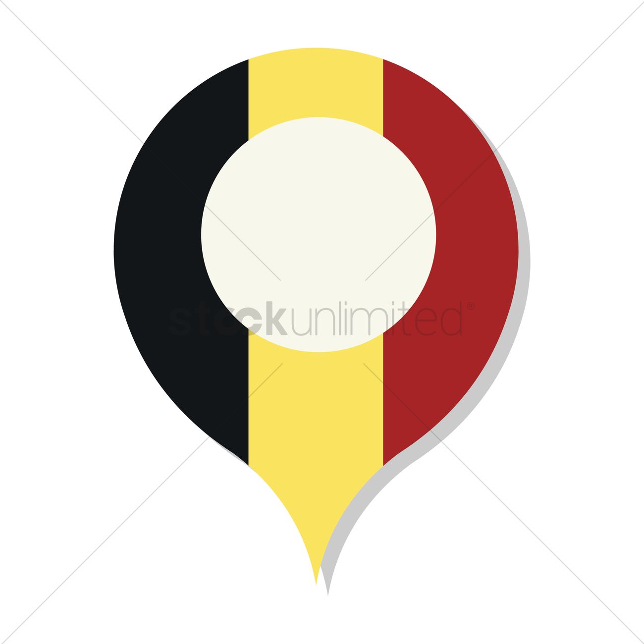 1300x1300 Belgium Flag With Map Pointer Vector Image