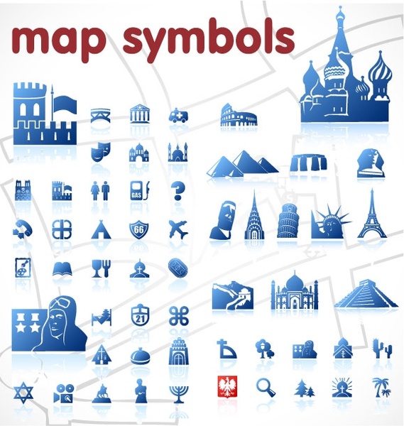 569x600 Blue Map Symbol Vector Free Vector In Encapsulated Postscript