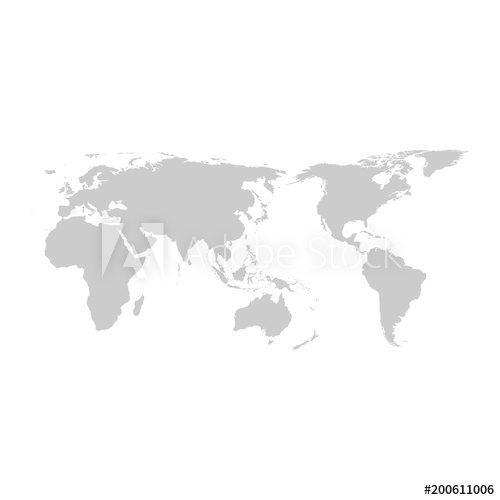 500x500 Grey World Map Vector Flat Design