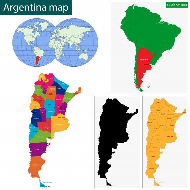 Mapa Argentina Vector at Vectorified.com | Collection of Mapa Argentina ...