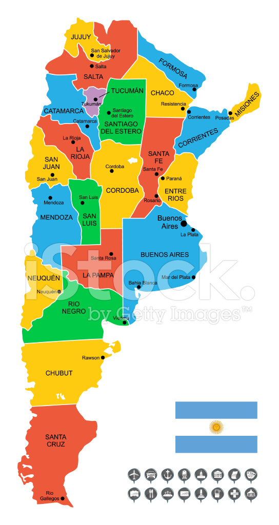 Detailed Vector Map Of Argentina Stock Vector 544x1024 Detailed Vector Map Of Argentina Stock Vector