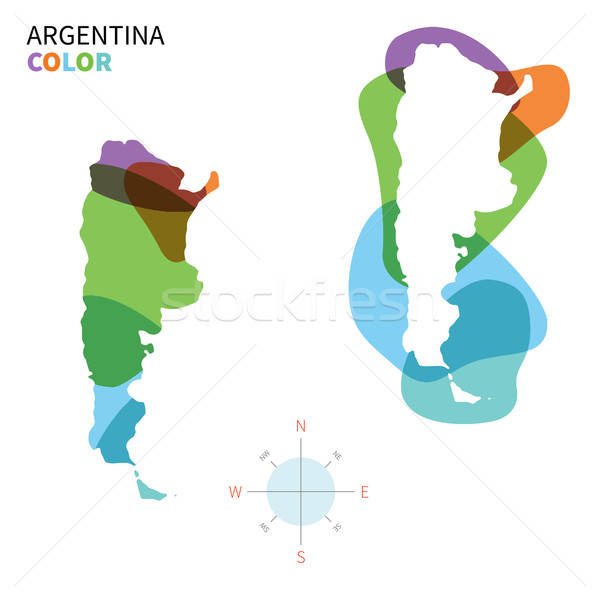 Abstract Vector Color Map Of Argentina With Transparent Paint 600x600 Abstract Vector Color Map Of Argentina With Transparent Paint