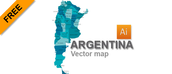 Free Argentina Vector Map 700x300 Free Argentina Vector Map
