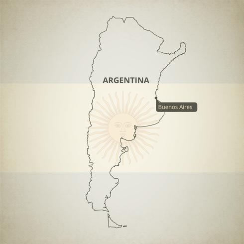 Free Vector Map Of Argentina 490x490 Free Vector Map Of Argentina