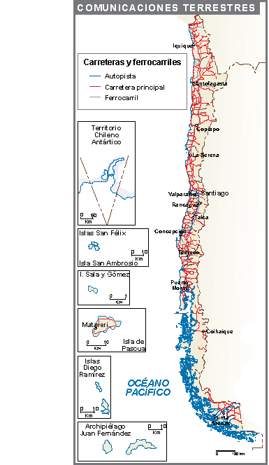 385x664 Chile Mapa Comunicaciones Vector World Maps