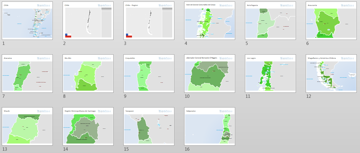 1214x518 Powerpoint Vector Map Chile