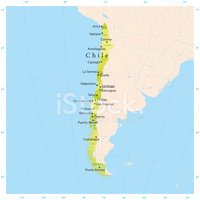 200x200 Chile Vector Map Vektory Z Knihovny