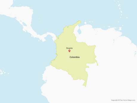460x345 Vector Maps Of Colombia Free Vector Maps