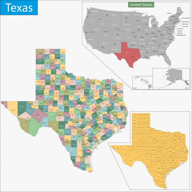 626x626 Mapa De Texas Descargar Vectores Premium