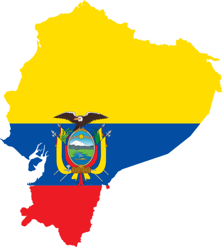 451x500 Ecuador Flag Map