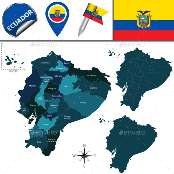 590x590 Map Of Ecuador With Named Provinces Fonts Logos Icons Colombia