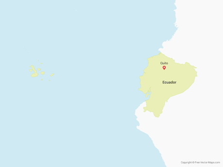 460x345 Vector Map Of Ecuador Free Vector Maps