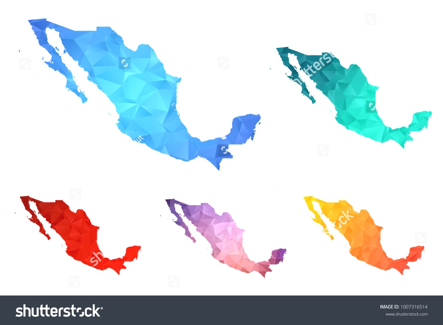 1500x1101 Just Arrived Map Of Mexico To Color Variety Polygon On White Stock