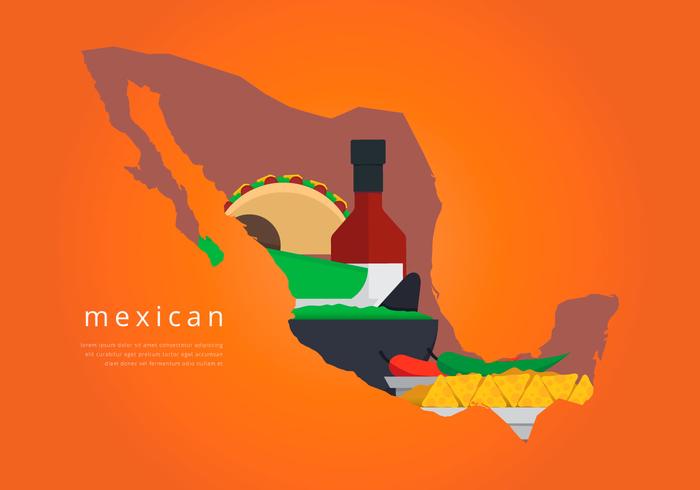 700x490 Mapa Con El Vector De Alimentos Tradicionales
