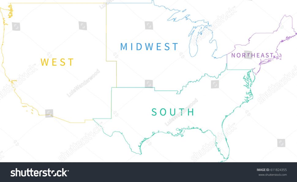 970x596 World Map Simplified Map States Vector Outline Northeast