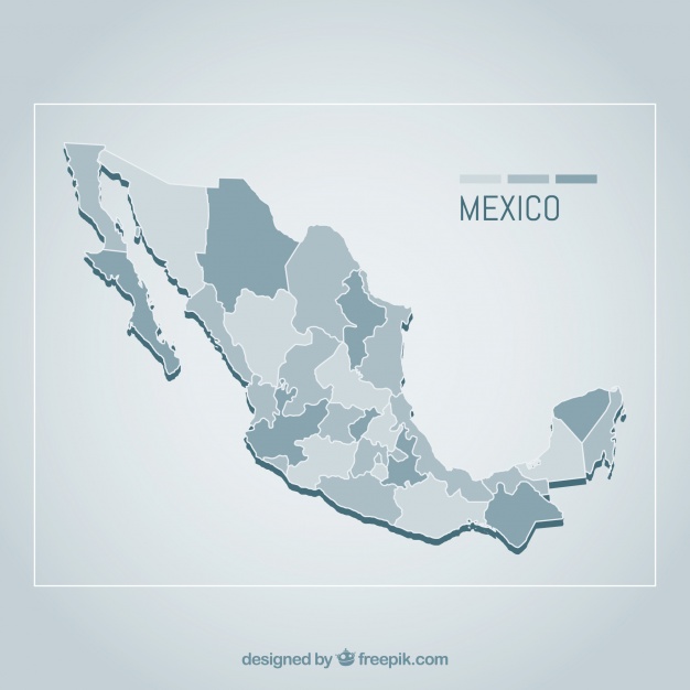 626x626 Flat Mexico Map Background Vector Free Download