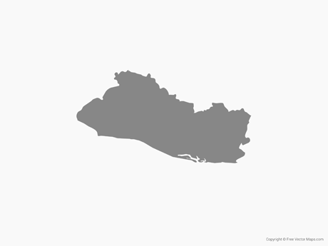 Vector Map Of El Salvador 460x345 Vector Map Of El Salvador
