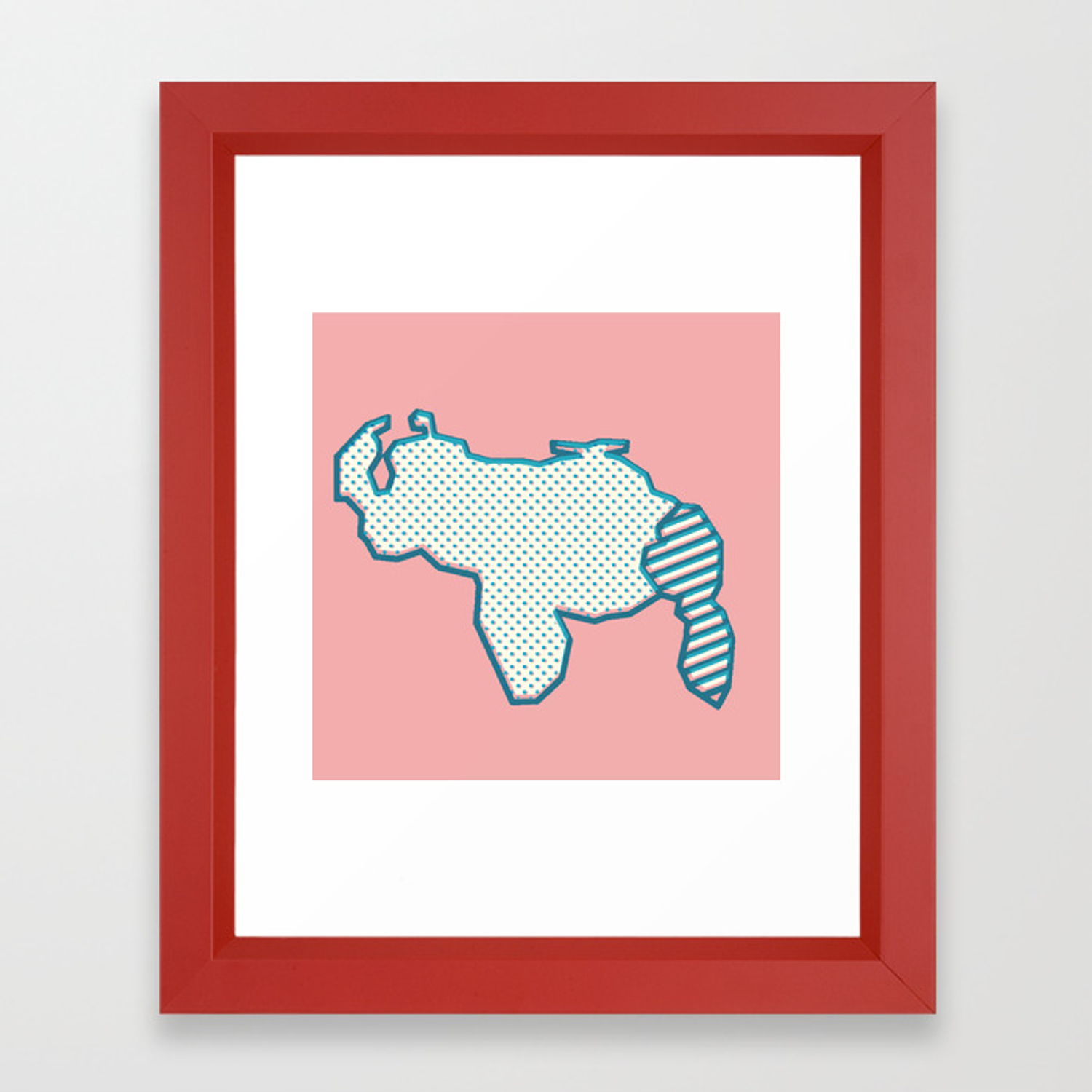 1500x1500 Mapa De Venezuela Framed Art Print