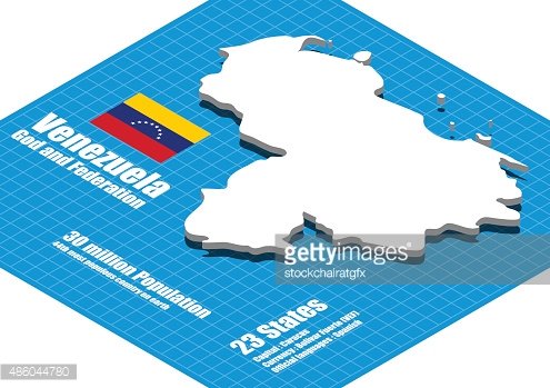 495x349 Venezuela Map Vector Three Dimensional Premium Clipart