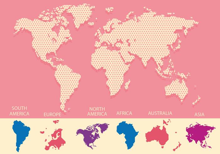 Mapa Mundi Colorful Vector 700x490 Mapa Mundi Colorful Vector