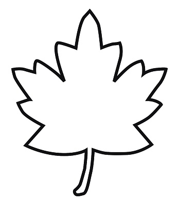 Maple Leaf Outline Clipart 348x400 Maple Leaf Outline Clipart