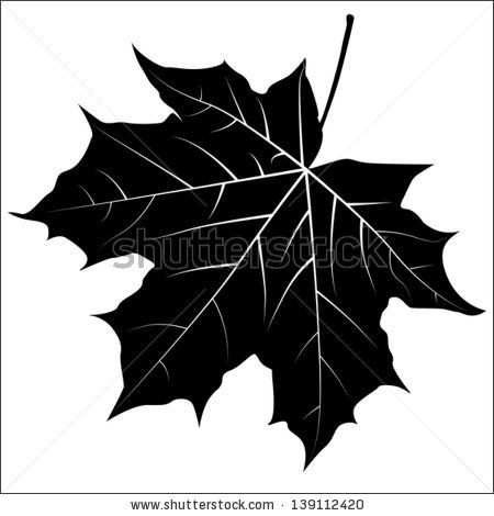 Silhouette Of The Maple Leaf Vector Illustration 450x470 Silhouette Of The Maple Leaf Vector Illustration