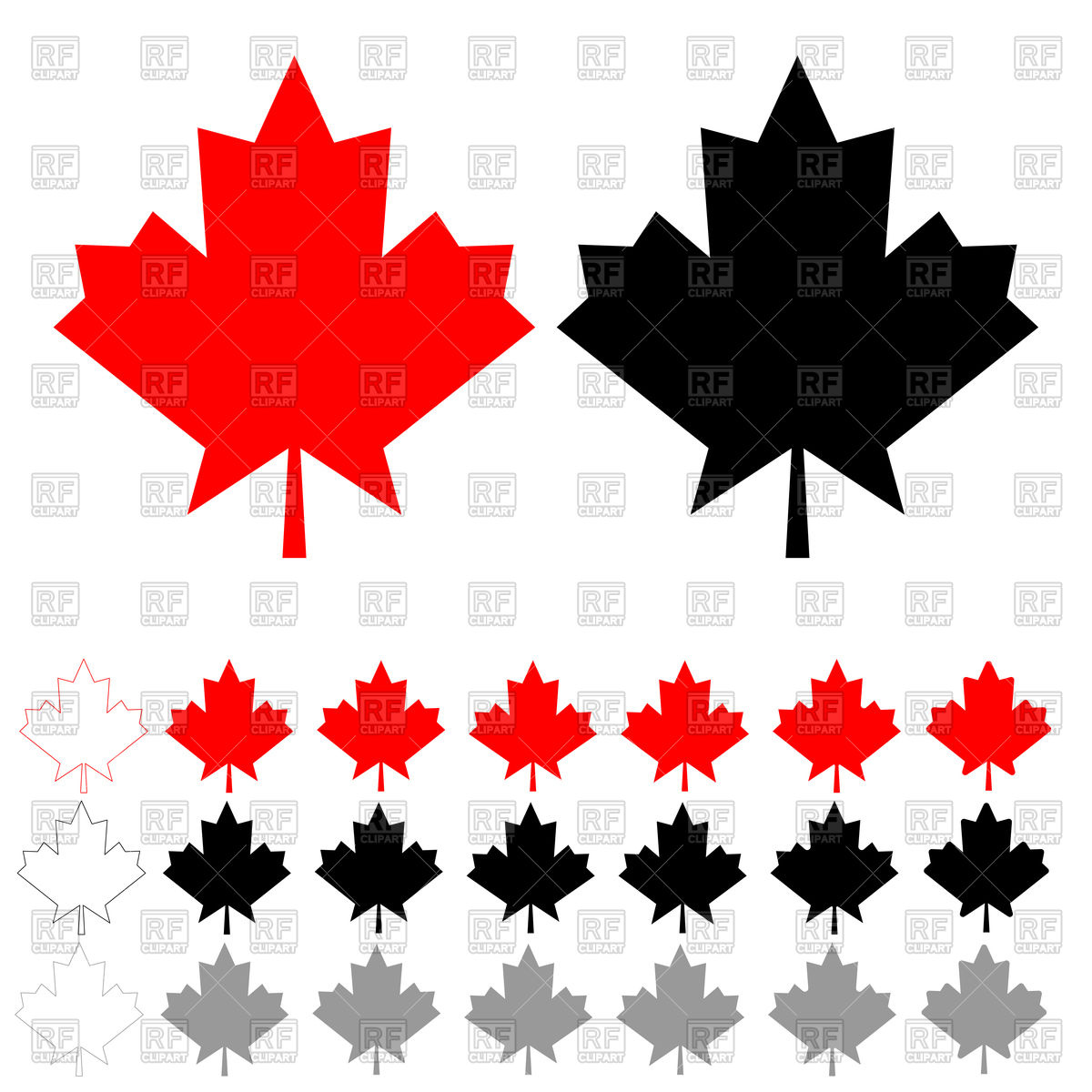 Red, Black And Grey Maple Leaf Vector Image Of Plants And Animals 1200x1200 Red, Black And Grey Maple Leaf Vector Image Of Plants And Animals