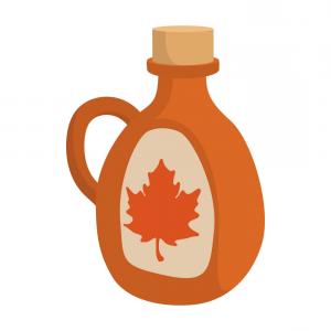 300x300 Bottle Of Maple Syrup Pattern Seamless For Any Design Vector
