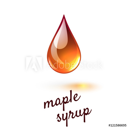 500x500 Vector Illustration Of Drop Of Liquid Maple Syrup
