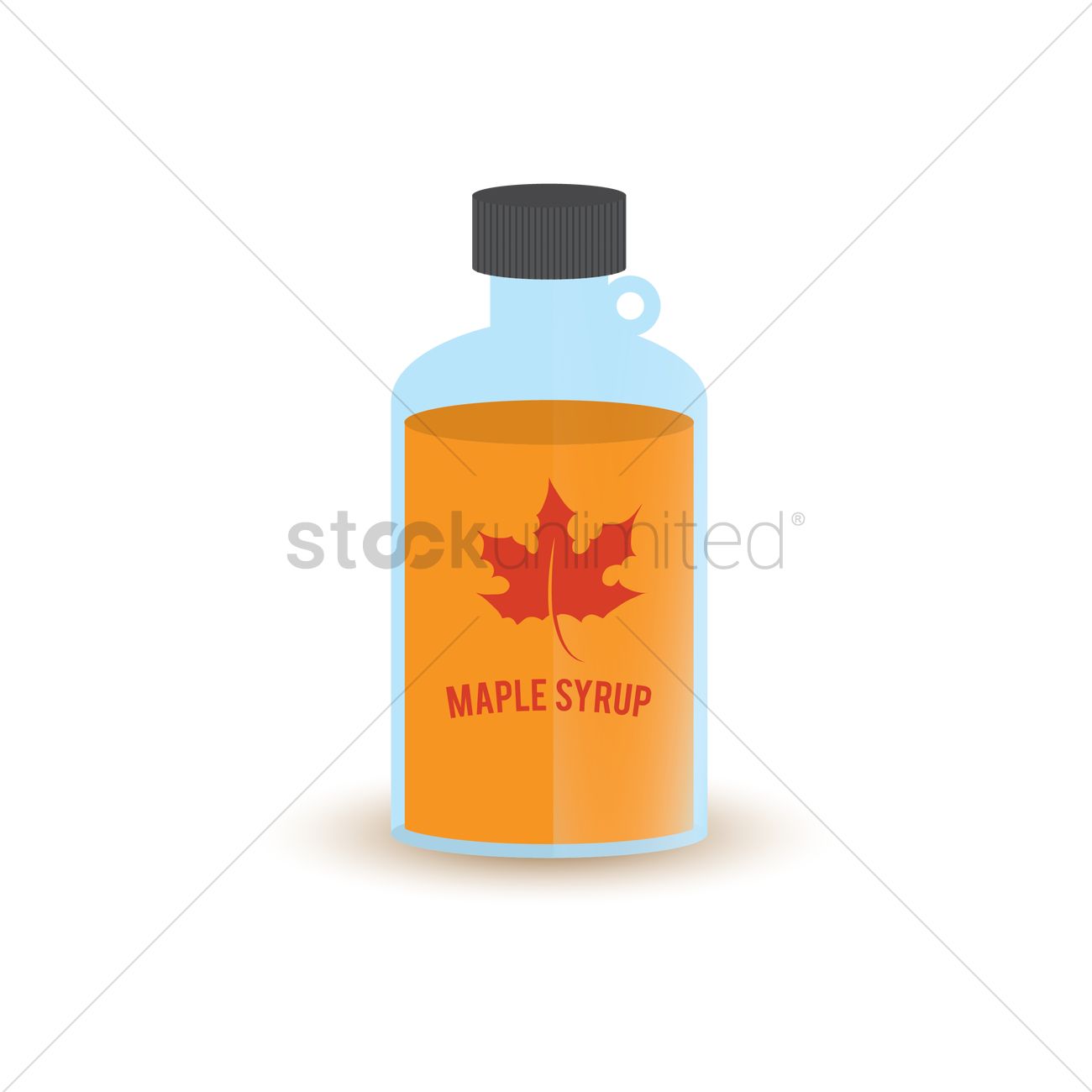 1300x1300 Bottle Of Maple Syrup Vector Image