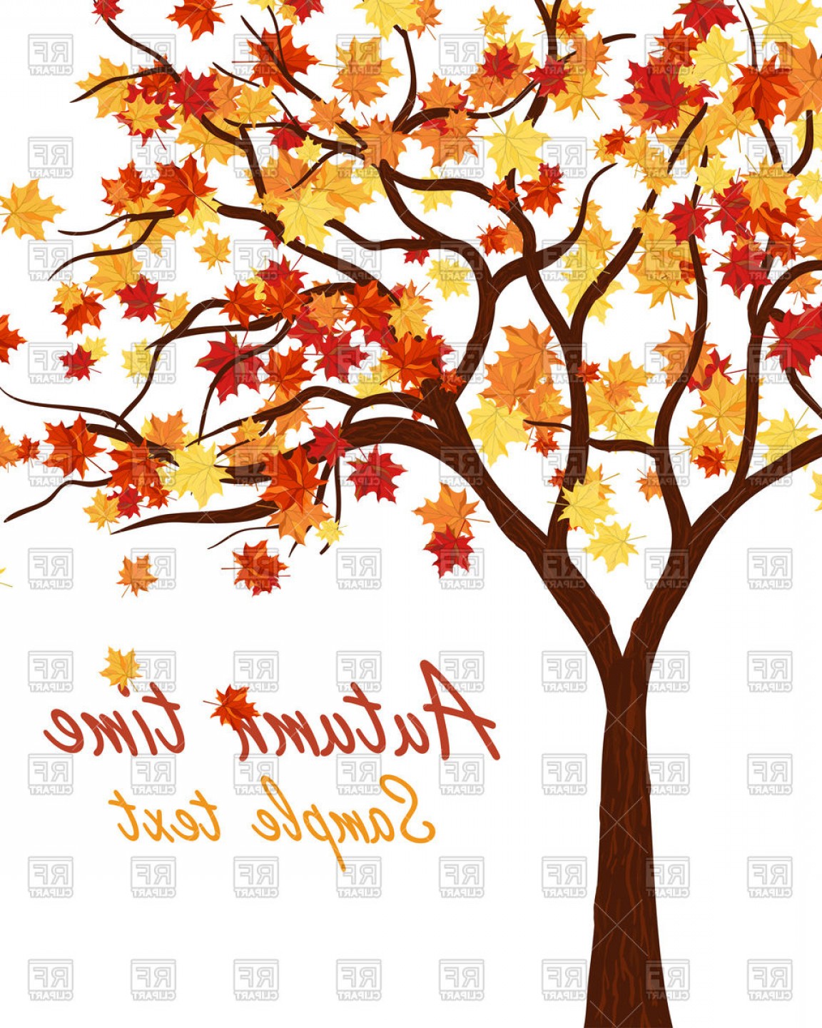 1152x1440 Autumn Maple Tree Vector Clipart Soidergi