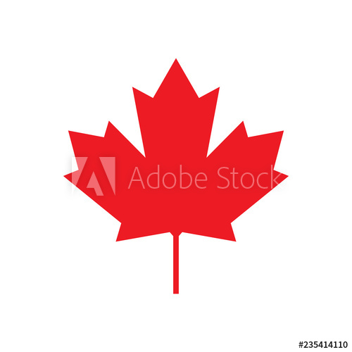 500x500 Maple Leaf For Canada Flag, Maple Symbol, Vector Illustration