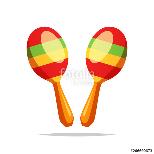 500x500 Maracas Vector Isolated Illustration Stock Image And Royalty Free