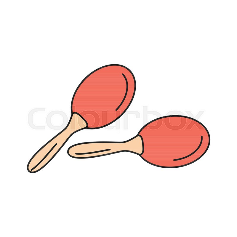 800x800 Mexican Maracas Icon Cartoon Mexican Stock Vector Colourbox